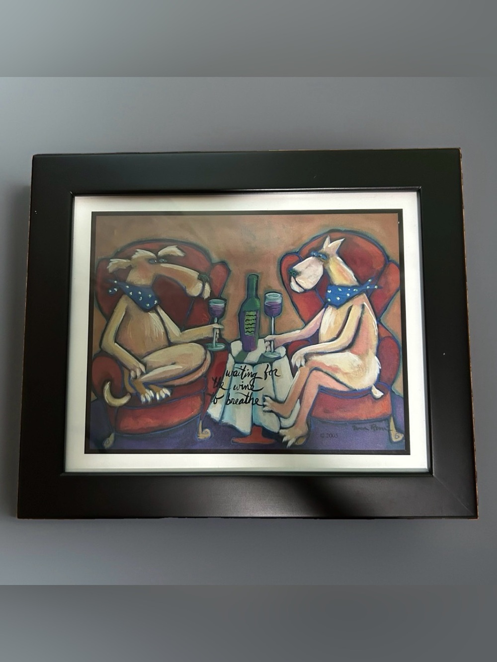 "Waiting for the Wine to Breathe" by the contemporary artist Susan Rene 2005